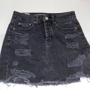 Black American Eagle Jean Skirt